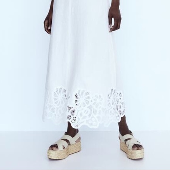 Zara woven leather chunky leather platform sandals - Picture 2 of 6